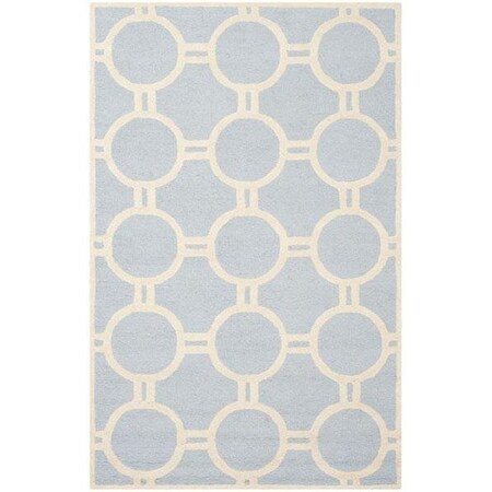 Safavieh Cambridge Hand Tufted Rectangle Rug- Light Blue - Ivory- 2 x 3 ft. CAM145A-2